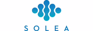 SOLEA logo: blue abstract icon above the blue word SOLEA.
